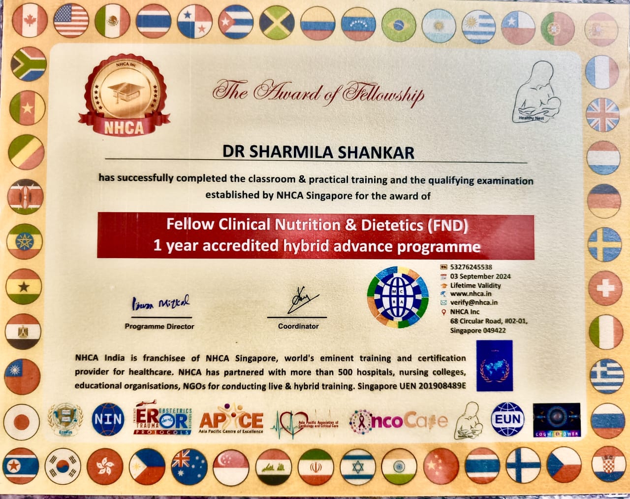 Dr. Sharmila Shankar fellowship